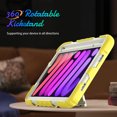 thumbnail image 5 of for iPad mini 2021/mini 2024, Heavy Duty Shockproof Protective Case with PET Screen Protector, Stylus Holder, Stand and Hand/Shoulder Strap 3 Layer Multi-Functional Cover, Yellow, 5 of 10