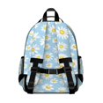 thumbnail image 3 of Light Blue Daisy Flower Pattern Backpack for School,Cute School Bag,Schoolbag with Adjustable Shoulder Straps & Padded Back,15.25"x11.5"x5.25", 3 of 5
