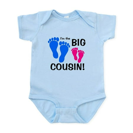 

CafePress - Big Cousin Baby Footprints Infant Bodysuit - Baby Light Bodysuit Size Newborn - 24 Months
