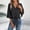 Black, variant on Women's V‑Neck Single Breasted Front Tie Knot 3/4 Sleeve Draped Blouse Soft Loose Fit Casual Summer Top for Daily Date Night Vacation Wear Pink M