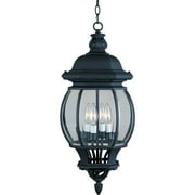 Maxim Crown Hill Four Light 25-Inch Outdoor Hanging Lantern - Black - 1039BK