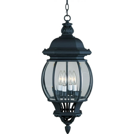 Maxim Crown Hill Four Light 25-Inch Outdoor Hanging Lantern - Black - 1039BK