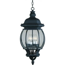 Maxim Crown Hill Four Light 25-Inch Outdoor Hanging Lantern - Black - 1039BK
