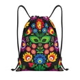thumbnail image 1 of Xecao Traditional Floral Polish Pattern Sports Drawstring Backpack - String Swim Gym Bag with Wet Proof Pocket for Women&Men-Small, 1 of 6