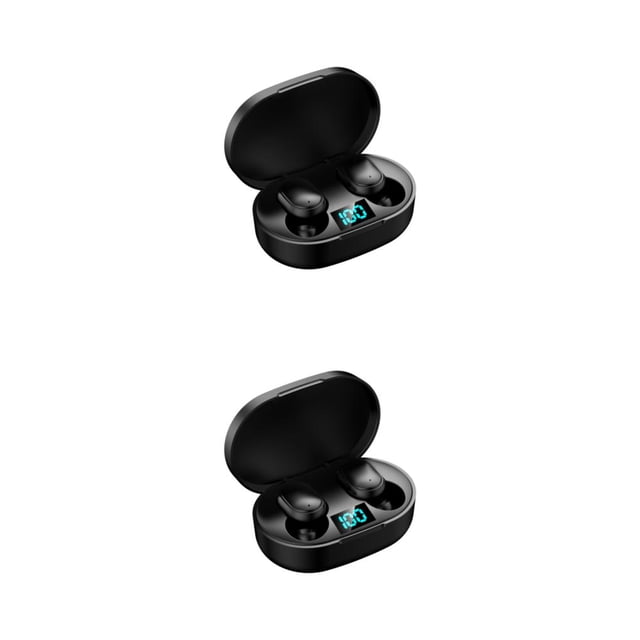 Seitruly Auriculares compatibles con Bluetooth Auriculares impermeables para reproducción de música en la oreja Negro 2Conjunto