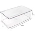 thumbnail image 6 of Isaac Jacobs Medium Stackable Organizer Bin (10.75” x 6.5” x 3.7”) w/Hinged Lid, Clear Storage Box, Home, Office, School, Fridge, Bathroom, Kitchen, Pantry, BPA-Free, Food Safe (Medium, Clear), 6 of 6