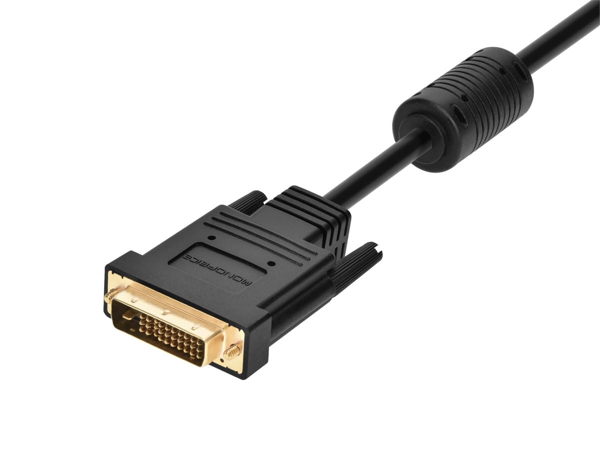 Monoprice Video Cable - 6 Feet - Black | 28AWG HDMI to M1-D Ferrite cores