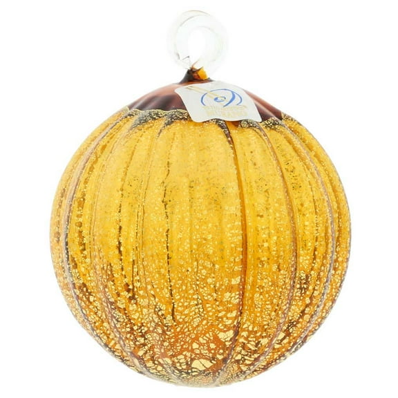 GlassOfVenice Murano Glass Medium Christmas Ornament - Golden Brown
