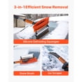 thumbnail image 2 of KFFKFF 3-in-1 Car Snow Brush with Ice Scraper, Squeegee, and Adjustable 180° Brush Head, Extendable Aluminum Handle (34.3"-42.1") with Foam Grip for Windshield, Windows, RVs, Trucks, and SUVs, 2 of 9