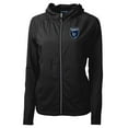 thumbnail image 2 of Women's-Cutter & Buck  Black San Jose Earthquakes Adapt Eco Knit Hybrid Recycled Raglan Full-Zip Jacket, 2 of 3