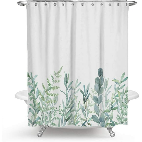 Waterproof Fabric Shower Curtain Or Polyester Soft Cloth & Hotel Quality Machine Washable White Shower Curtain Liner For Bath Tub