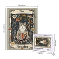 thumbnail image 4 of 500 PCS 500 Piece Wooden Jigsaw Puzzles Cat'S Reading Time,Unique And Beautiful Design,Enjoy The Puzzle Solving Process,Funny Animal Whimsical Jigsaw Pieces,Gift For Cat & Reading Lovers, 4 of 6