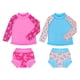thumbnail image 1 of BIG ELEPHANT Paquete de 2 Trajes de Baño Unisex de Manga Larga con Protección Solar UPF 50+ y Pañales de Natación Incorporados para Bebés y Niños Pequeños, Tallas XS-XXL, 1 of 6