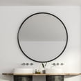 thumbnail image 2 of 39 Inch Black Metal Framed Round Bathrrom Mirror for Wall., 2 of 9