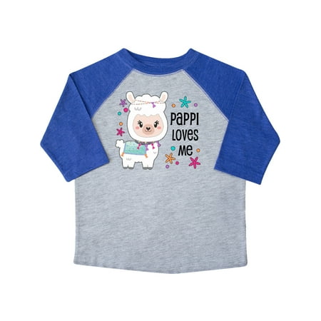 

Inktastic Pappi Loves Me- cute and happy llama Gift Toddler Boy or Toddler Girl T-Shirt