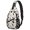 Labrador Retriever and Beach, variant on Labrador Retriever and Beach Sling Backpack, Unisex Cycling Crossbody Bag with Side Mesh Pockets, Earphone Hole Port Gift Ideas for Hiking Cycling Walking