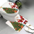 thumbnail image 4 of Kumdkd Christmas Bathroom Rug Set | U-Shaped Floor Mat & Toilet Cover | Non-Slip & Ultra-Soft | Festive Tree Design | Machine Washable | Perfect Holiday Gift‌, 4 of 6