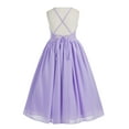 thumbnail image 2 of Ekidsbridal Criss-Cross Chiffon Flower Girl Dresses for Weddings Junior Bridesmaid Birthday Party Evening Gown 191 6, 2 of 3