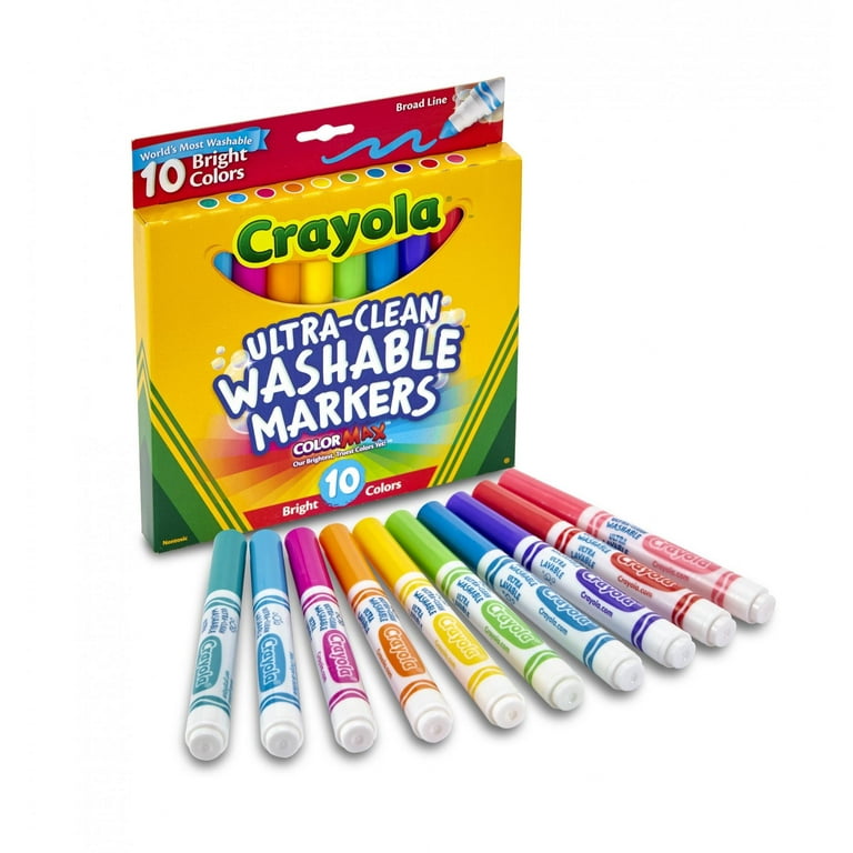 Crayola Ultra Clean Washable Broad Line Markers, 40 Classic Colors, St –  ToysCentral - Europe