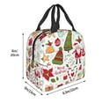 thumbnail image 3 of Fotbe Snowflakes Santa Claus Bolsa Térmica con Estampado y Forro de Aluminio Grueso Bolsa de Almuerzo con Bolsillo Frontal para Hombres y Mujeres, Ideal para Trabajo, Escuela, 3 of 8