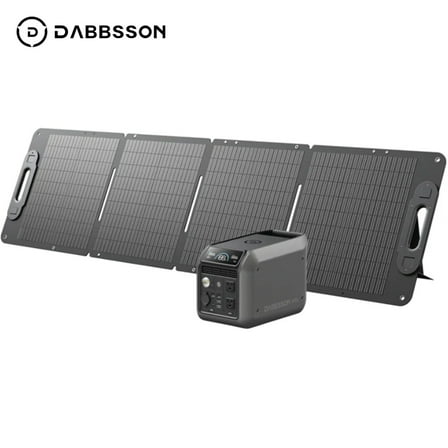 Dabbsson 600L Portable Power Station with 120W Solar Panel, 768Wh LFP Battery, 600W Solar Generator for Outdoor Camping,Home Use,RV