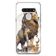 thumbnail image 1 of MUNDAZE LG Stylo 6 Ancient Lion Sculpture Shockproof Clear Hybrid Protective Phone Case Cover, 1 of 6