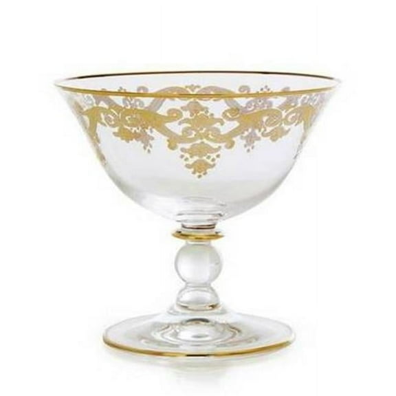 Classic Touch decor CBG310 5 in. Serving Bowl with 24k Gold Artwork