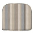 thumbnail image 2 of Honeycomb Outdoor Stripe Taupe Rounded Seat Cushion (2-Pack), 2 of 6