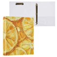 thumbnail image 3 of Pineapples Slices 3 Ring Binders 1.5 inch Hardcover File Folders with Interior Pockets A4 Size Organizer for School Office Hospital Set of 2, 3 of 8