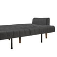 Mr. Kate Stella Vintage Convertible Sofa Bed Futon, Dark Gray Velvet