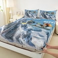 thumbnail image 3 of Manfei Skiing Theme Twin Sheet Sets for Boys, Extreme Sport Twin Fitted Sheet, Snow Mountain Flat Sheet, Microfiber Bedroom Decor 3-Piece, 3 of 7