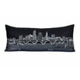 thumbnail image 5 of 35" Black Cleveland Nighttime Skyline Lumbar Decorative Pillow, 5 of 5
