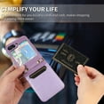thumbnail image 2 of Dteck Crossbody Shoulder Strap Case for Samsung Galaxy Z Flip 6, Shockproof Card Slot Case Slim Lightweight PU Leather Case, Purple, 2 of 8