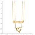 thumbnail image 3 of 14k Two-Strand Polished Love Always Heart Necklace (Weight: 3.34 Grams, Length: 17 Inches), 3 of 3