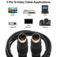 thumbnail image 5 of Cable S Video Uxcell de 10 pies, conector macho a macho de 4 pines Mini DIN chapado en oro, 5 of 5