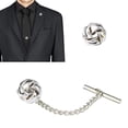 thumbnail image 2 of Alfiler de solapa Sunnimix para hombre Aleación broche plata, 2 of 8