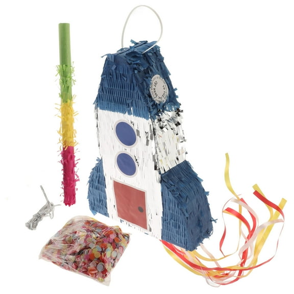 QIFULL Rocket Pinata Fillable with Treats Paper 1 Pcs