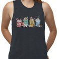 thumbnail image 2 of Holiday Drinks Christmas Women's Muscle Tank Small Antique Denim, 2 of 5