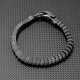 thumbnail image 4 of Pulsera de diseño con forma de serpiente para hombre y mujer, de acero inoxidable 316L, 4 of 5