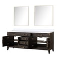 thumbnail image 3 of Laurel 80 in W x 22 in D Brown Oak Double Bath Vanity, White Quartz Top, and 36 in Mirrors, 3 of 4