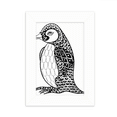 thumbnail image 1 of Penguin Human pintar tranquilo bebe Marco de Fotos de escritorio imagen Blanco Pintura arte 5x7 pulgadas, 1 of 4