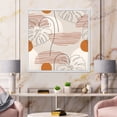 thumbnail image 2 of Designart 'Abstract Monstera Leaf and One Line Art Shapes' Modern Framed Canvas Wall Art Print, 2 of 5