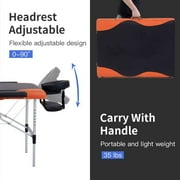 BestMassage 3-Fold Portable Massage Table w/ Carrying Case, Aluminum, 84, Black