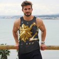thumbnail image 6 of Cauagu 2025 Happy New Year 1 Print Men's Sleeveless Muscle Shirts,Tank Tops Quick Dry Workout Tank Top Gym Muscle Tee Fitness Bodybuilding T Shirt for Men-Medium, 6 of 7