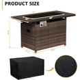 thumbnail image 5 of Aoxun Propane Fire Pit Table with Storage, 40 in CSA Propane Fire Table Rectangular, Auto Ignition Gas Fire Pit for Outside Patio Deck, Oxford Cover, Brown Wicker, 5 of 15