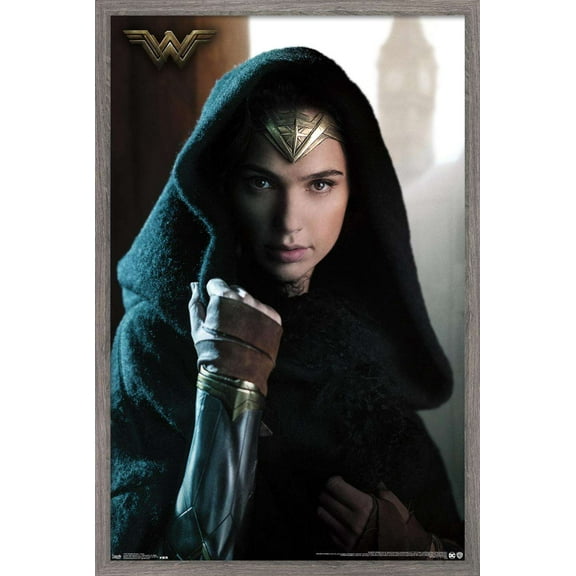 DC Comics Movie - Wonder Woman - Cloak Wall Poster, 14.725" x 22.375", Framed