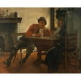 thumbnail image 2 of Claus Meyer 24x20 Black Ornate Framed Double Matted Museum Art Print Titled: Three Gentlemen in the Tavern, 2 of 5