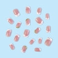 thumbnail image 4 of Uñas postizas Press On RUPOFUZA de 24 piezas, cuadradas cortas, puntas blancas, 4 of 7