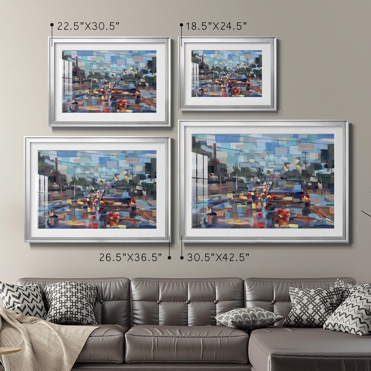 Red Traffic Premium Framed Print - Ready to Hang