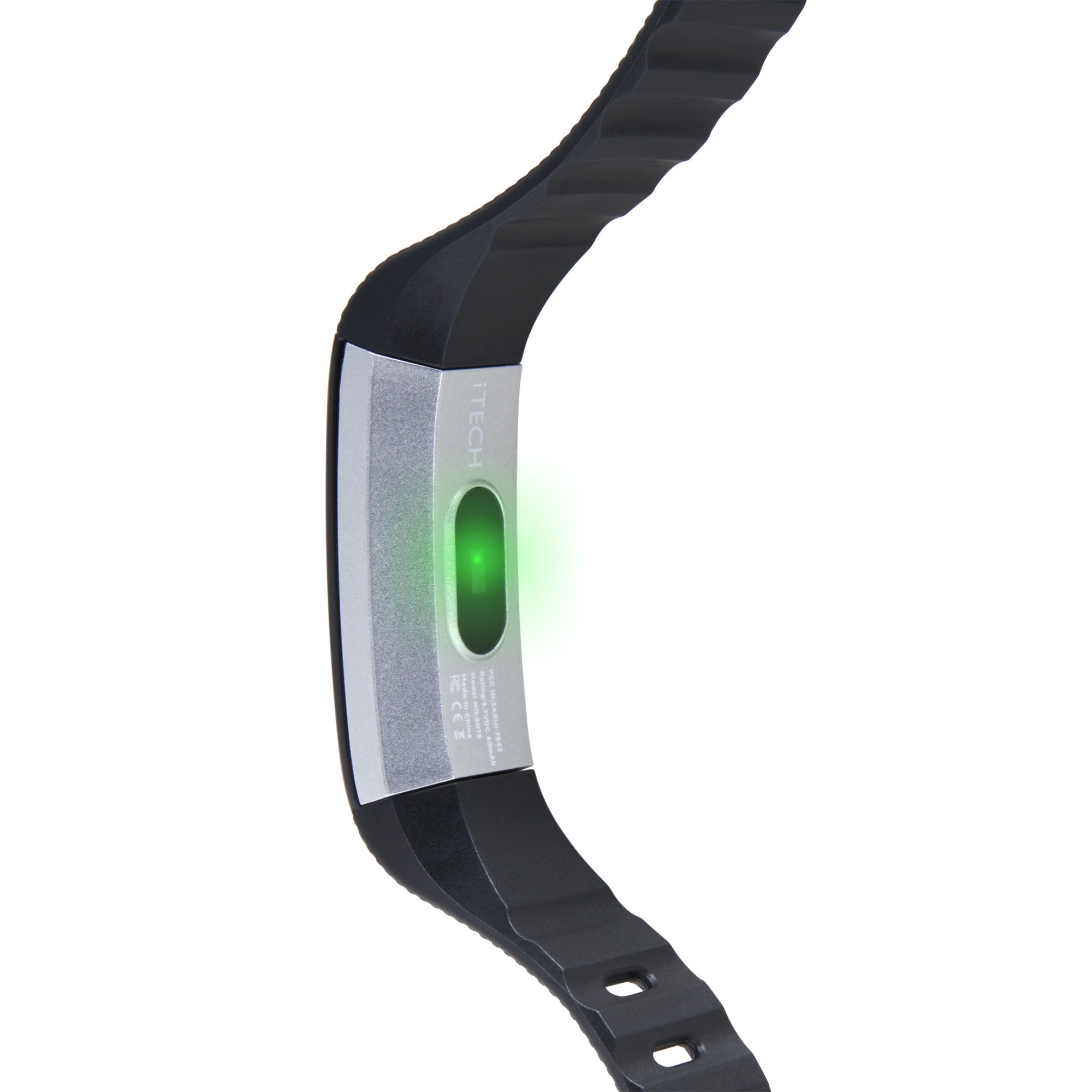 iTech Sport Activity Tracker Smart Watch with Interchangeable Strap, Color: Black/White